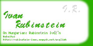 ivan rubinstein business card